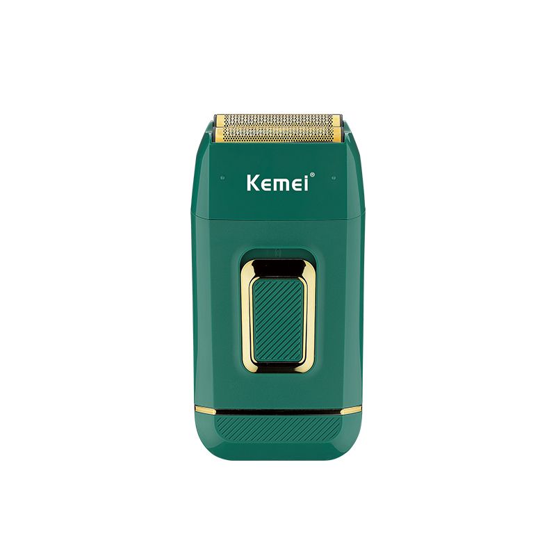 Kemei KM-2031 Uusi vedenpitävä sähköinen parranajokone edestakaisin USB-ladattava parranajokone miehille_voghion.com