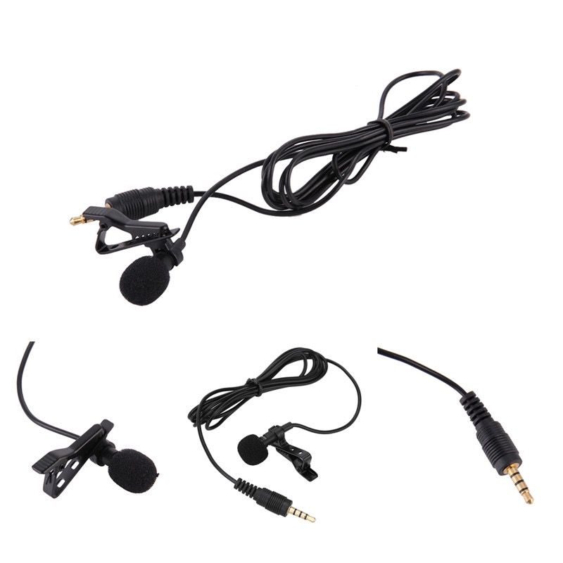 Přenosný klopový mikrofon s klipem 3,5 mm jack handsfree mini drátový kondenzátorový mikrofon pro iPhone, Samsung a chytré telefony_voghion.com