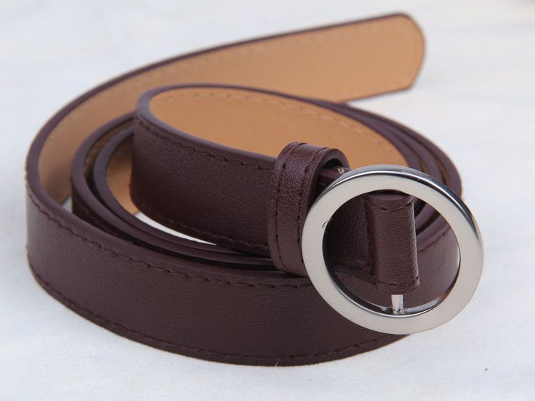 Women's Belt, Circular Without Needle, Peach Heart Needle Buckle, Thin Korean Version, Simple And Slim Fit, Versatile_voghion.com
