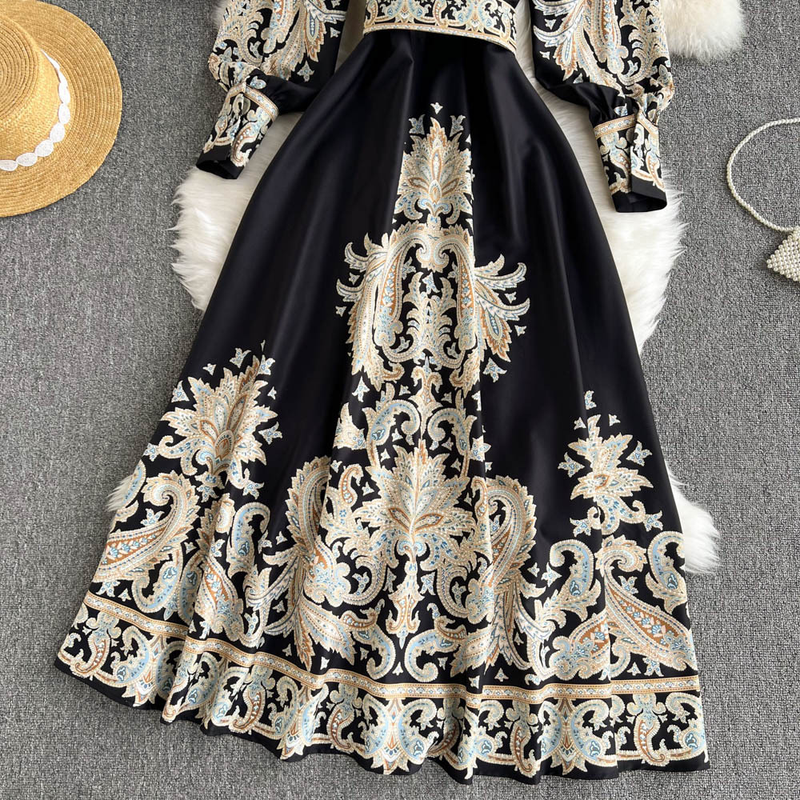 Women's fashion haute couture French waist dress_voghion.com