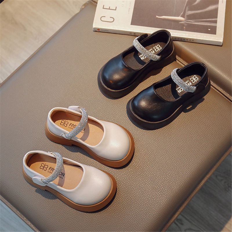 Pantofi de toamnă pentru fete Laofers crystal Morden, din piele în trei culori, pentru copii, 26-37, cu vârf rotund, fără slip, pentru școală, dulci pentru copii_voghion.com