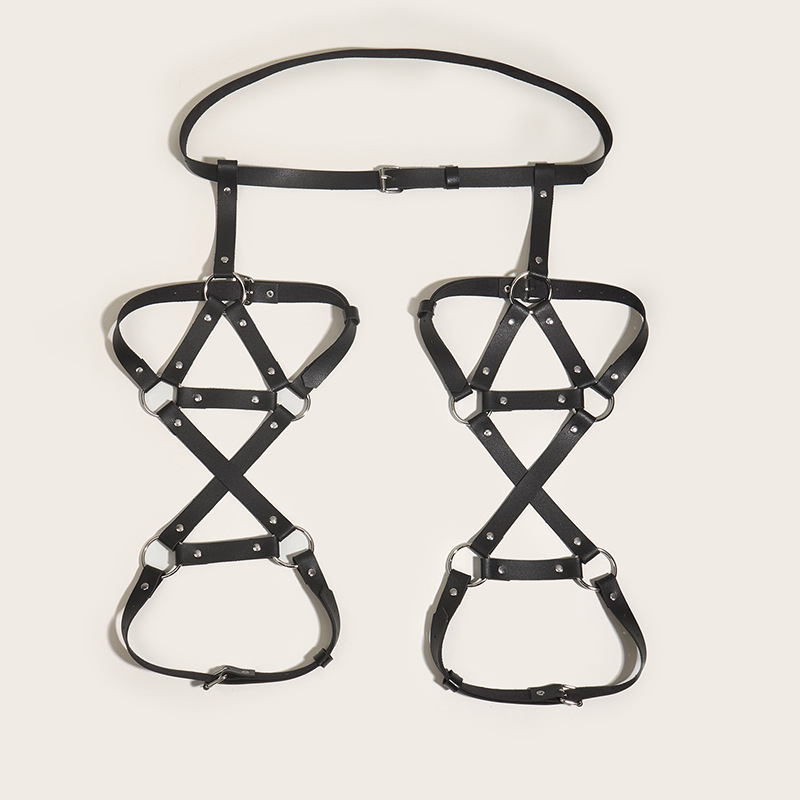 Cintura e passante per gambe punk da donna europea e americana Integrati Leggings regolabili sexy, esagerati e divertenti Cintura e cintura_voghion.com