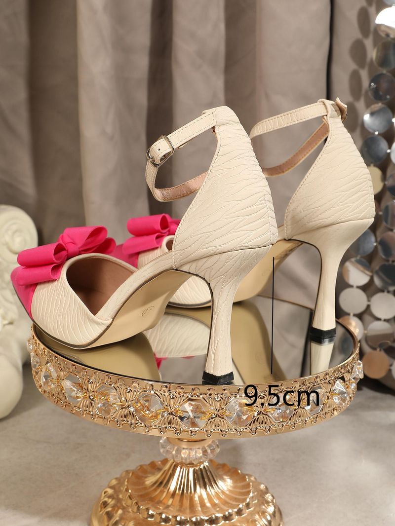 Damen High Heels Mode Damenschuhe Schleife Hohl Stiletto Spitzschleife Damenschuhe Pantoletten Damenschuhe_voghion.com