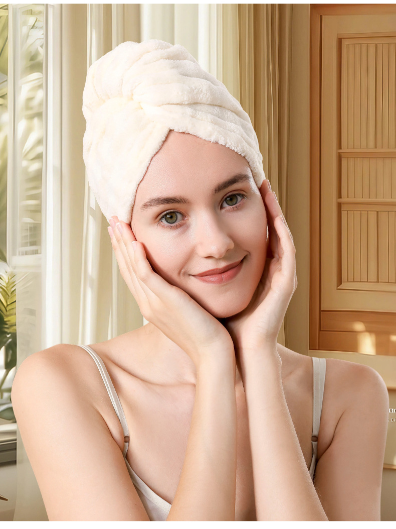Dry Women, Thickened Super Absorbent Quick-Dry Towel For Head Wrapping, Hair Drying Towel, 2025 New Double-Layer Shower_voghion.com