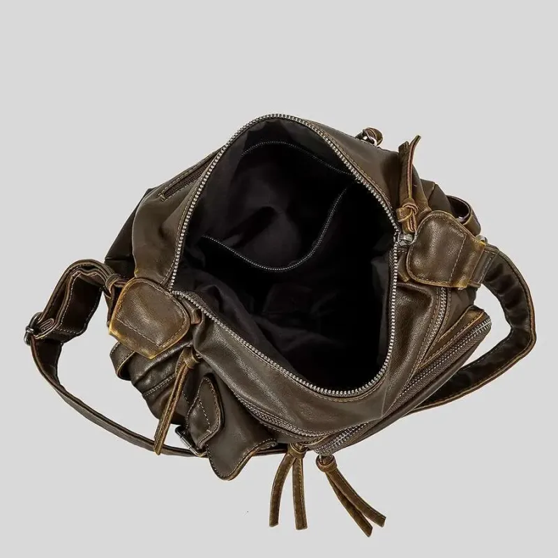 Designer 2025 Vintage Mehrere Taschen Frauen Schulter Taschen Gewaschen Pu Leder Crossbody Retro Motorrad Y2k Sac Für_voghion.com