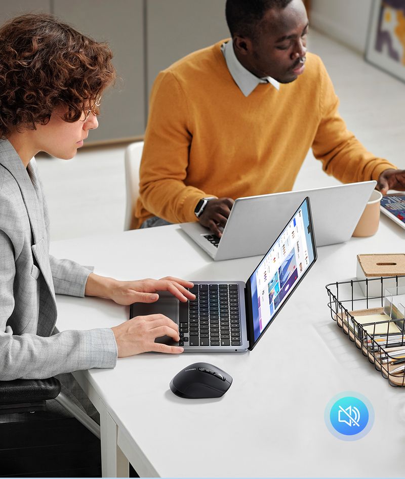 Mouse wireless UGREEN con scorrimento iperveloce, Bluetooth 5.4, 2.4G, ergonomico, 5000 DPI, per libri, tablet, laptop, computer, PC._voghion.com