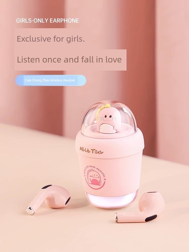 Casque Bluetooth Original Girl exclusif, mignon, tasse de thé au lait, réduction intelligente du bruit, stéréo, jeu, visionnage intensif à faible bruit_voghion.com