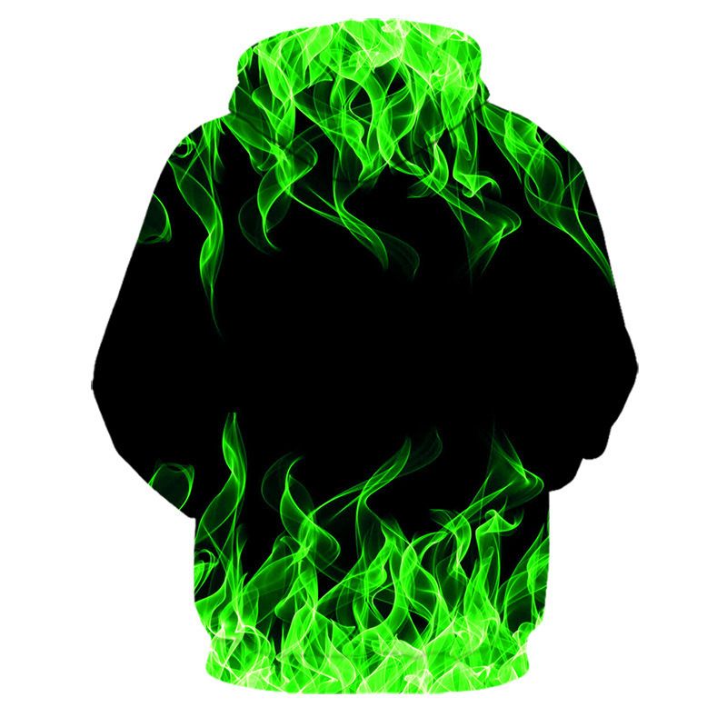 Felpa con cappuccio da uomo con stampa 3D di fiamme creative del 2025, stile Harajuku Y2K, oversize, per bambini, per primavera e autunno_voghion.com