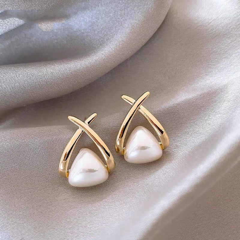 Gümüş İğne Küpeler Tatlı Su İncisi Çiçek Küpeler Moda Yüksek Duygu Küpeler Hafif Lüks Zarif Küpeler Kadın_voghion.com