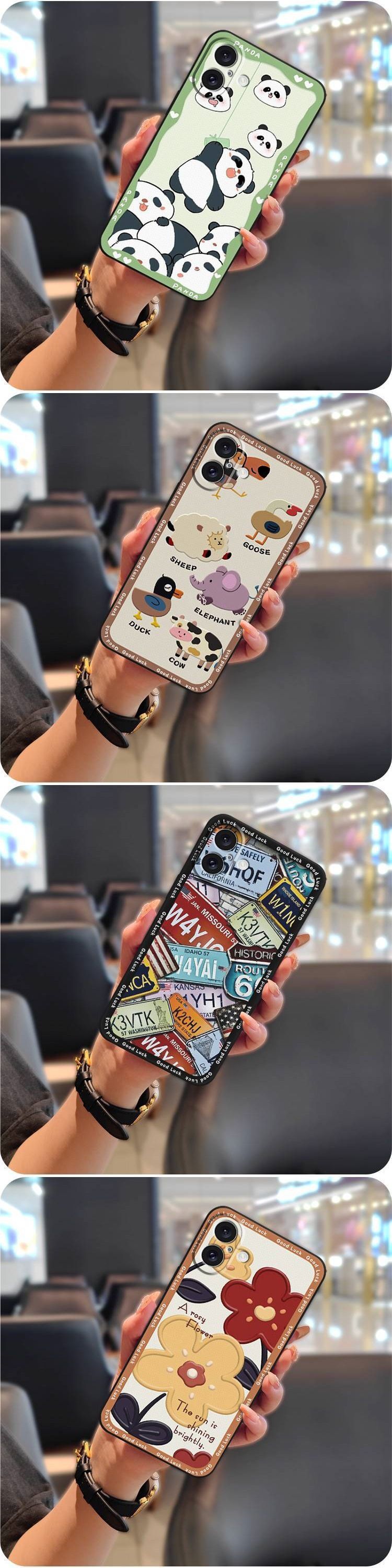 Custodia TechGlobe compatibile con iPhone 17/17/iPhone 17, tinta unita, alla moda, con texture cartoon, nuova e semplice coppia_voghion.com