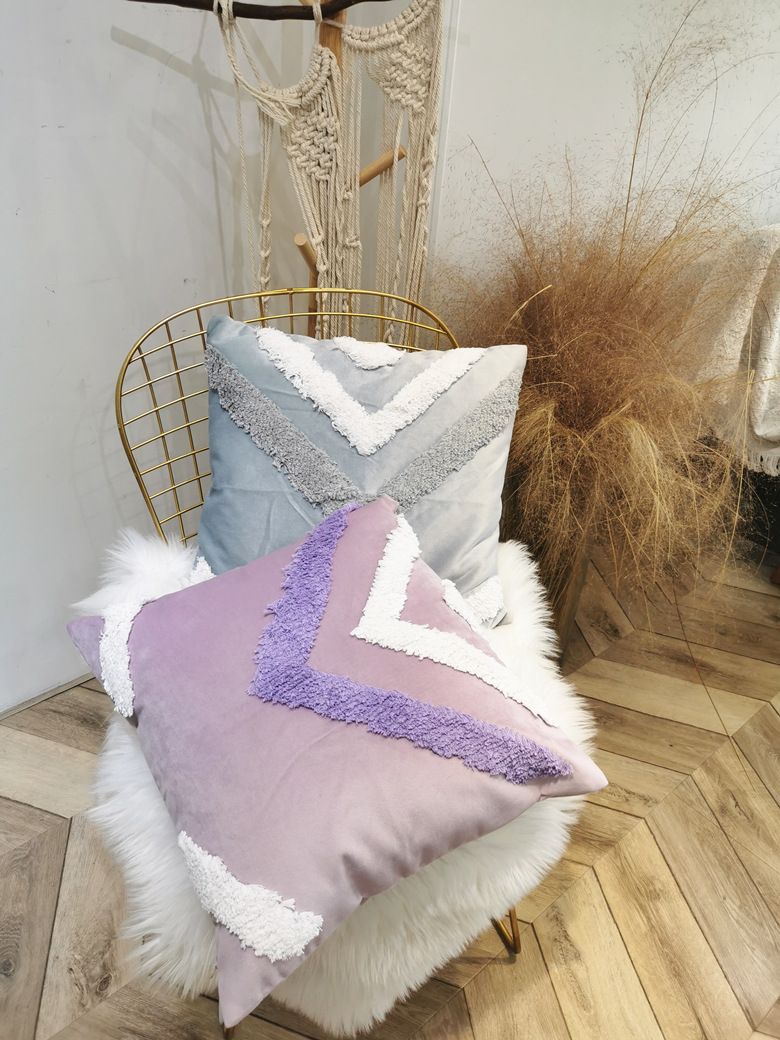 Cuscino con nappa nordica, cuscino per divano, soggiorno, in cotone trapuntato, con ricamo, cuscino in velluto olandese, cuscino quadrato_voghion.com