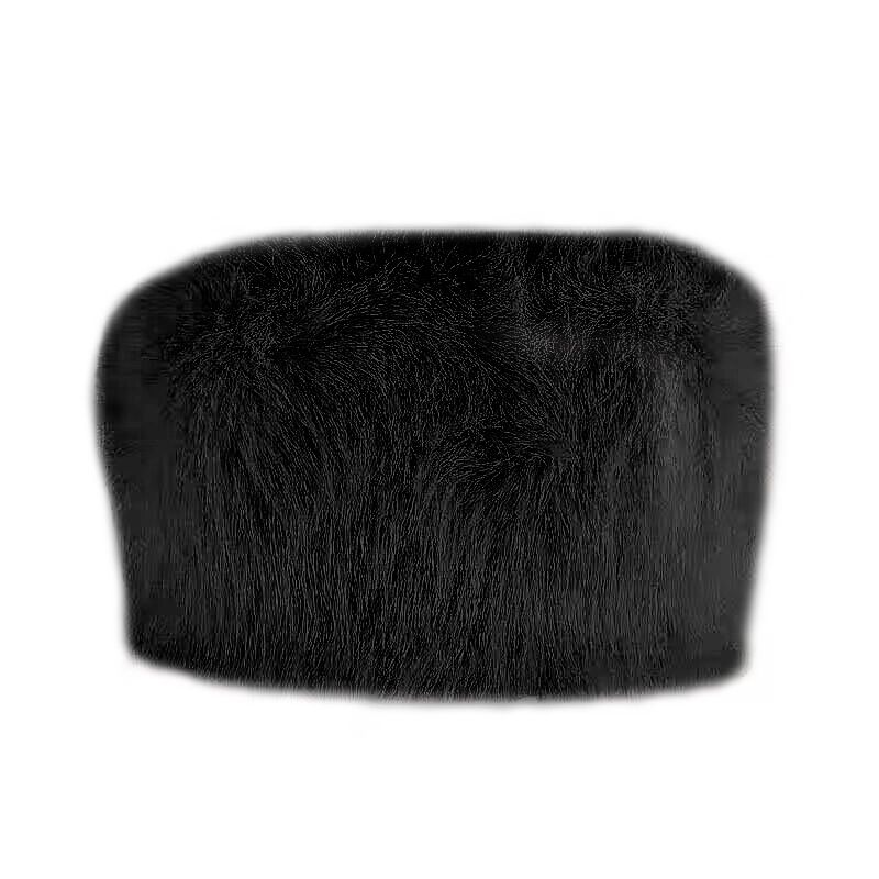 Hot Girl Street European and American Style Women's Clothes Sexy One-shoulder Suspenders Sweet Furry Super Short Vest_voghion.com