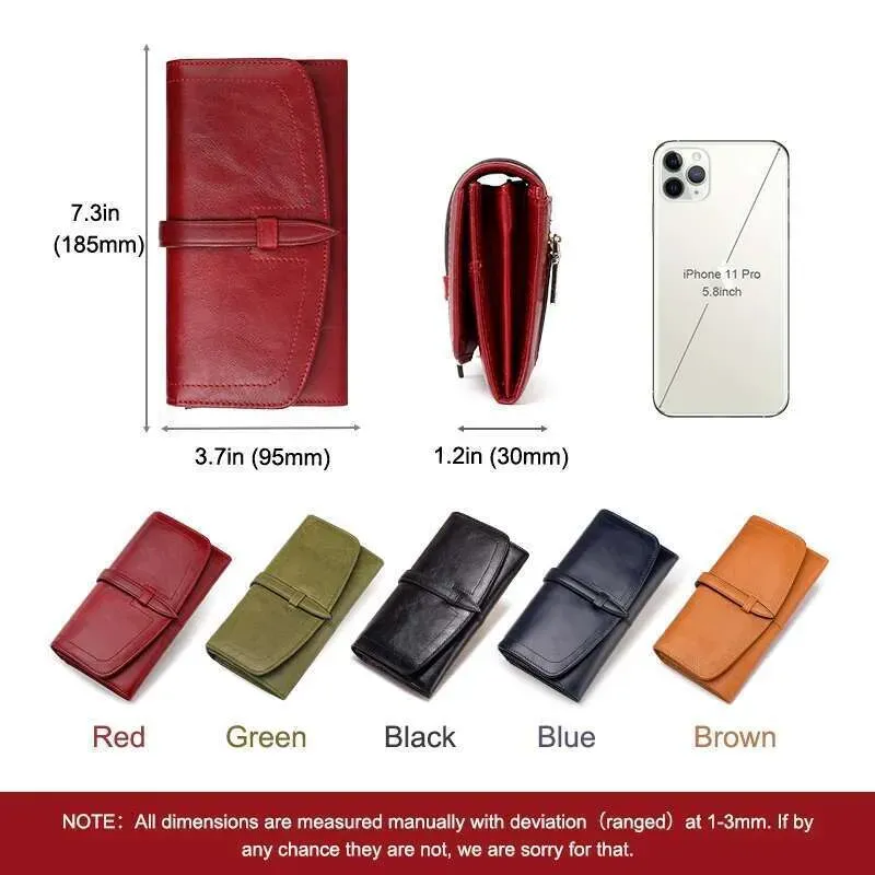 Designer 2025 Damen-Geldbörse aus echtem Leder, klassische lange Geldbörsen mit Reißverschluss, Geldbörse, RFID-blockierende Clutch-Karte_voghion.com
