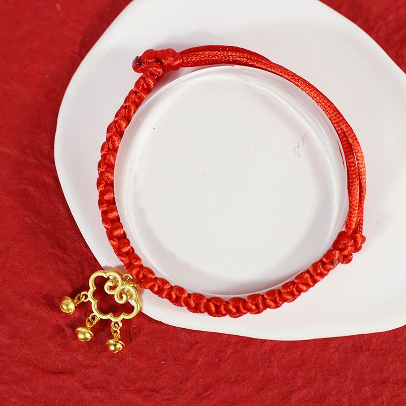 Collare fatto a mano in corda rossa, collana per gatti, sciarpa di Capodanno, accessori per animali domestici, campanellino per gattini, stesso stile_voghion.com