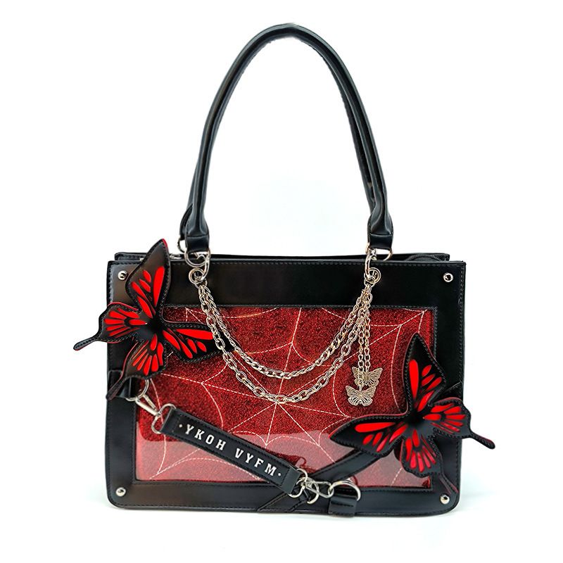 Borsa a tracolla in stile gotico scuro Y2K, nuova borsa a tracolla Maze Butterfly Ita del 2024 per donna_voghion.com