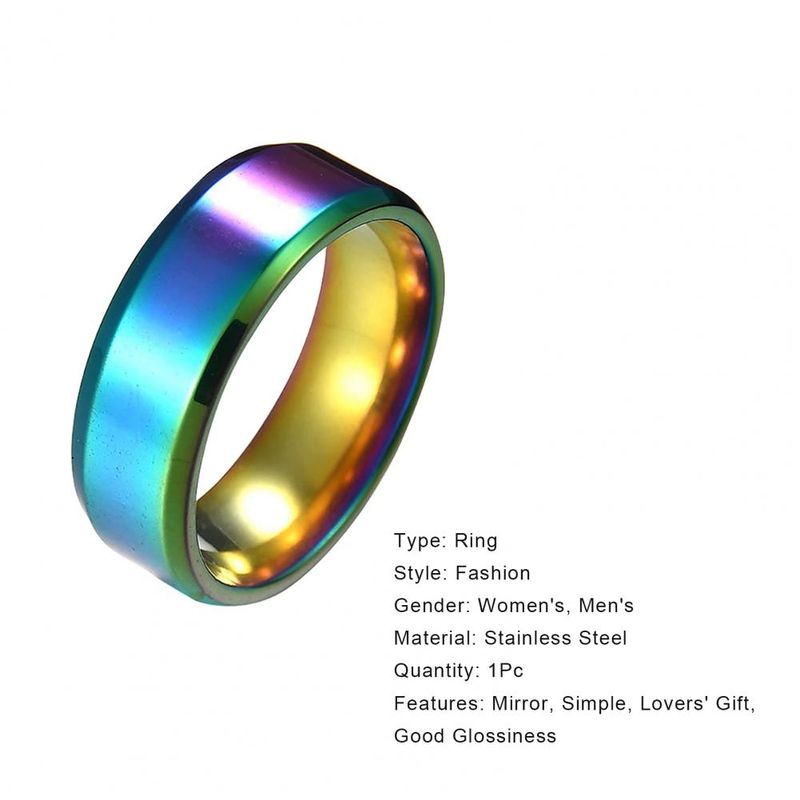 Vendita calda Uomo Argento Nero Acciaio Inossidabile Classico Colore Solido Metallo Bianco Matrimonio Fidanzamento Per Uomo Gioielli Anello Fascia_voghion.com