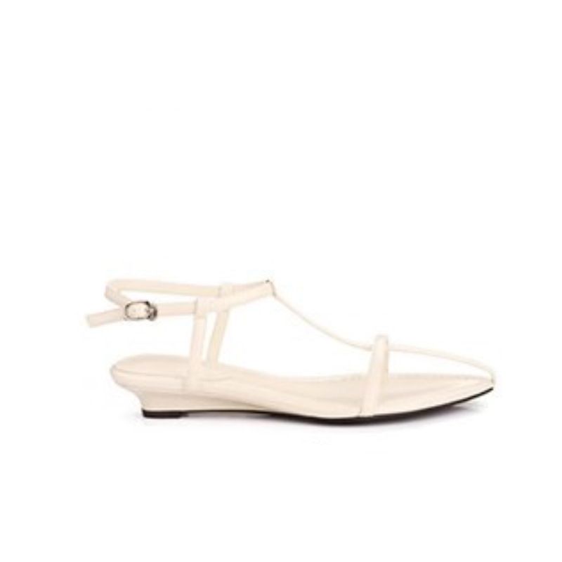 Sheepskin Edition~Pointed Simple Flat For Women With Cross And Open Toes, Sexy Beach, Niche Design, Sandals Trendy_voghion.com
