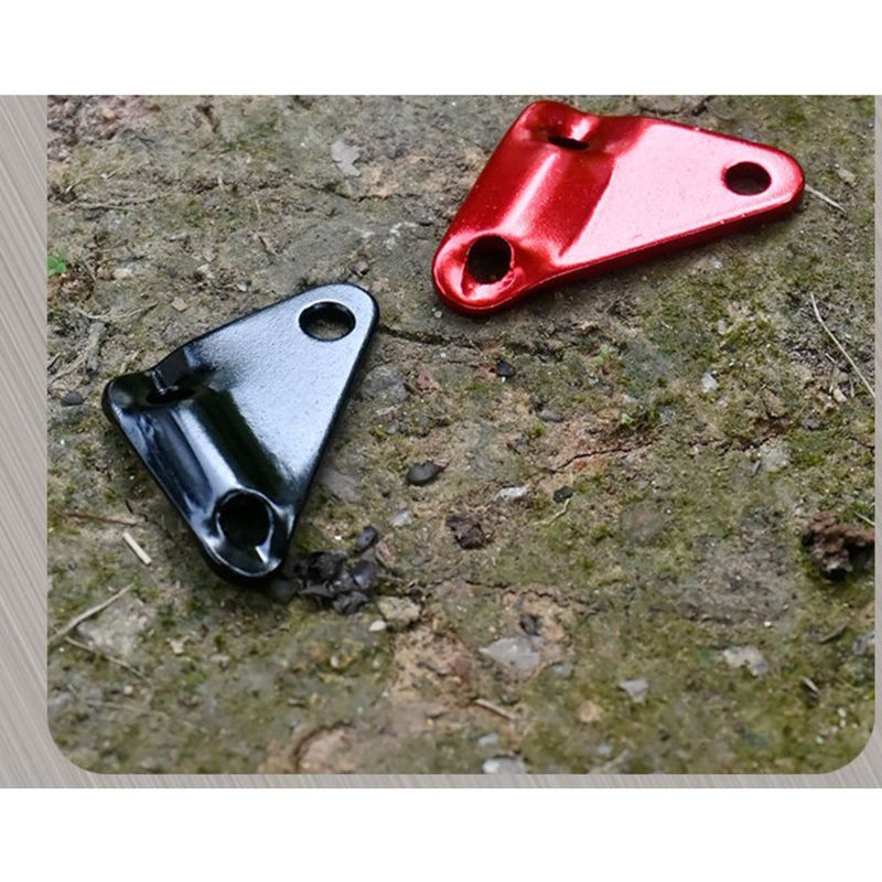 Tent Guyline Tensioners - Aluminum Triangle Rope Clips For Canopy & Tarp | Adjustable Windproof Cord Locks (10-Pack, Silver/Black)_voghion.com