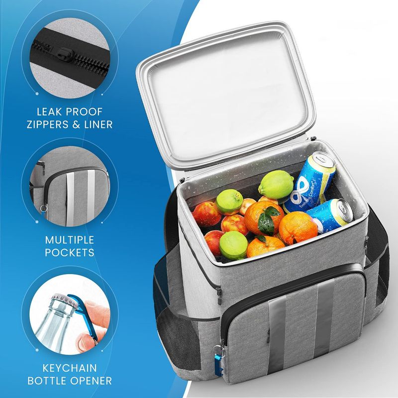 Große Kapazität Rucksack Kühler Leichte wasserdichte Isolierung Tasche Outdoor Picknick Tasche_voghion.com