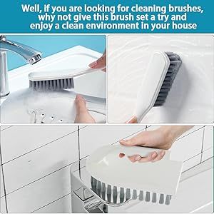 6 PCS Cleaning Brush, Scrub Brush Set For Kitchen And Bathroom Household Use With Various Brushes For Cleaning Dishes, Tiles, Corners And Floors_voghion.com