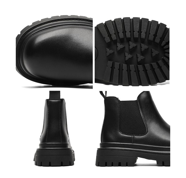 Thick-soled Heightening Retro Martin Boots Blue Casual Boots_voghion.com
