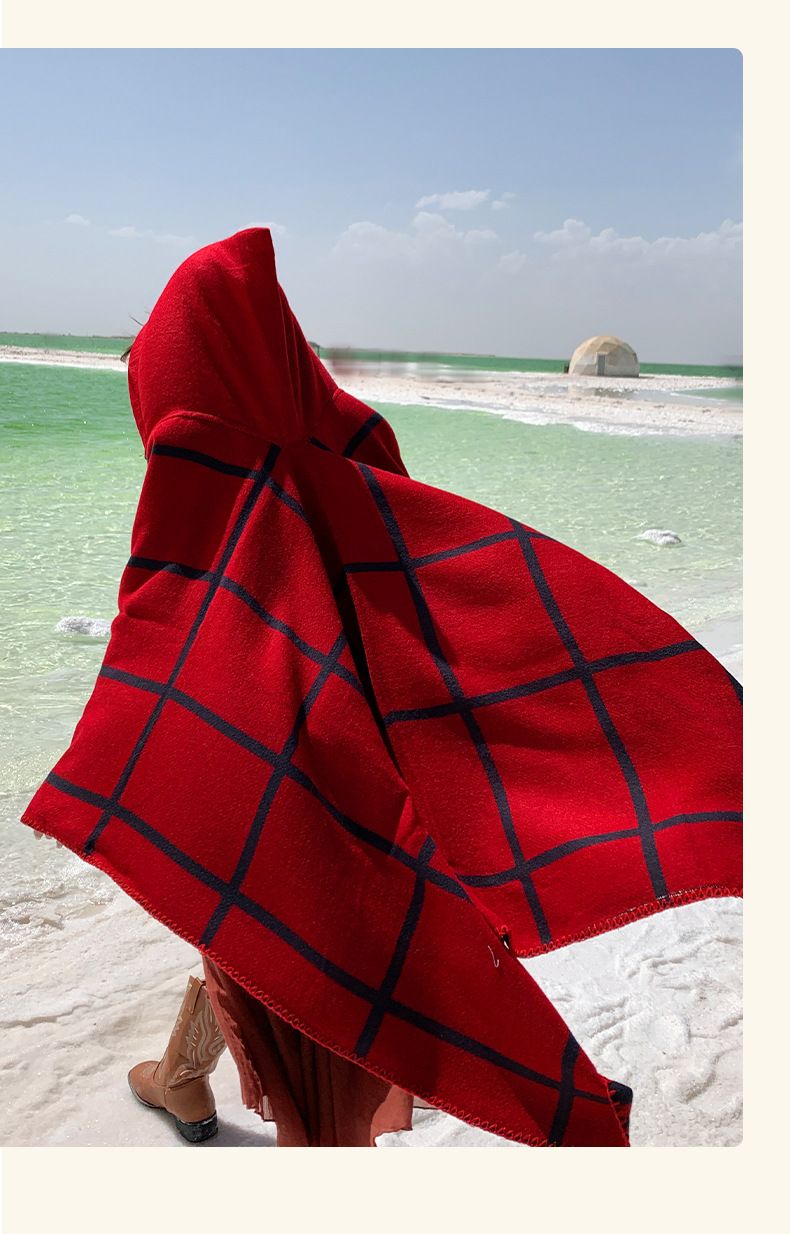 Bohemian Hooded Cape Poncho – Warm & Stylish Outerwear For Travel, Photography, And Daily Wear In Winter, Spring & Autumn_voghion.com