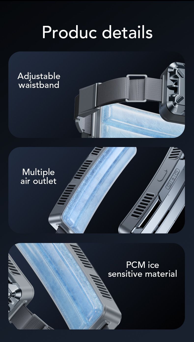 Nieuwe Ice Pack Belt Outdoor Sports Draagbare Koeling Kleine Mini USB Tailleventilator Nieuw Populair_voghion.com