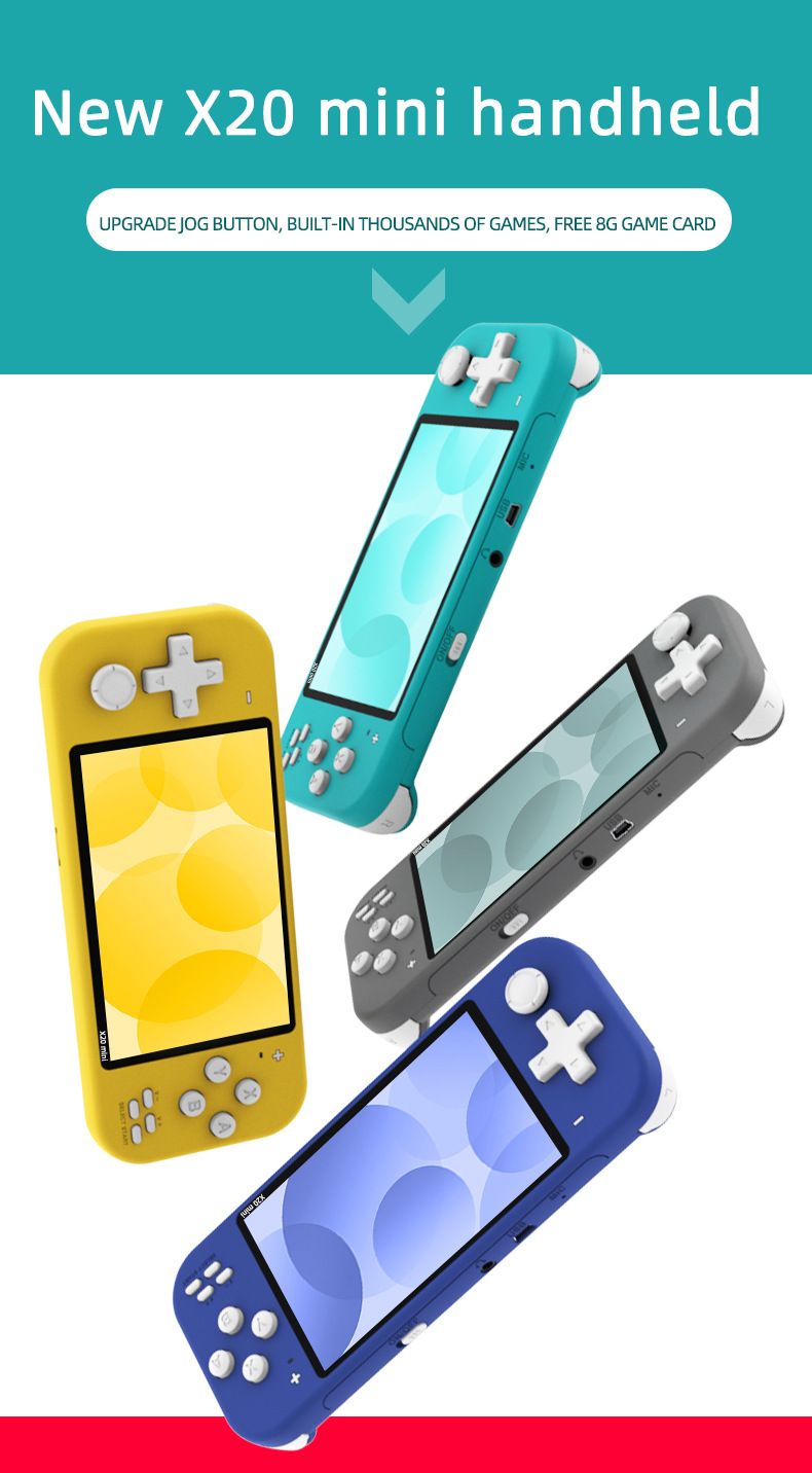 Video Game Consoles New Overlord Boy X20 Mini Handheld PSP Retro Handheld Nostalgic Street Fighter FC Electronic Game_voghion.com