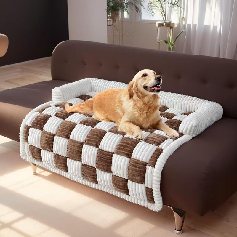 Thickened Plush Large Sleeping Dog Bed Pet Supplies Warm Mat_voghion.com