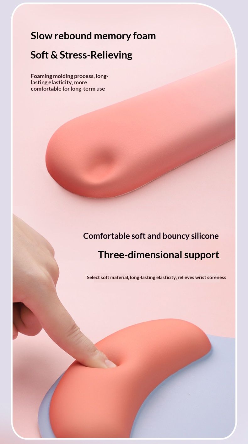NeoGear Candy Color Rest Office Keyboard Wrist Support For Women Cute Mouse Pad High Aesthetic_voghion.com