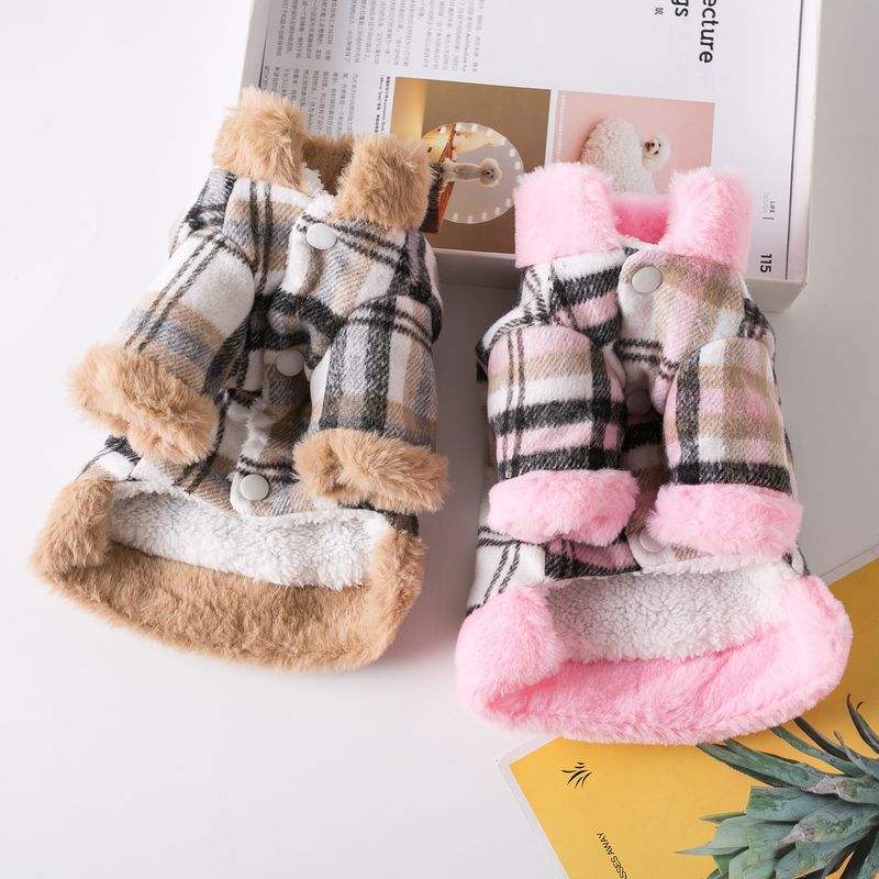 Dog Vest Teddy Small Dogs Puppies Bichon Pomeranian Cat Clothes Thickened Warm Autumn Winter Style_voghion.com