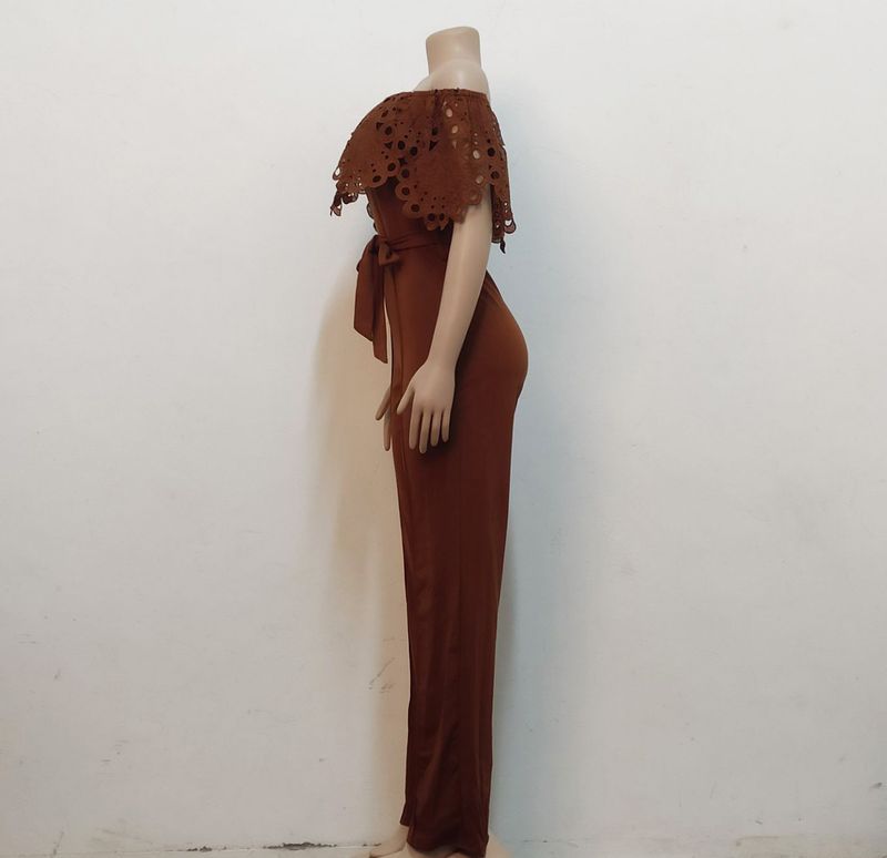 Europeisk och amerikansk sexig fashionabel enfärgad jumpsuit med tubtopp_voghion.com