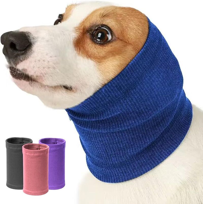 Stille Kopfbedeckung mit Kapuze zur Linderung von Angstzuständen und zur Beruhigung von Ohrenschützern für den Hals von Hunden_voghion.com