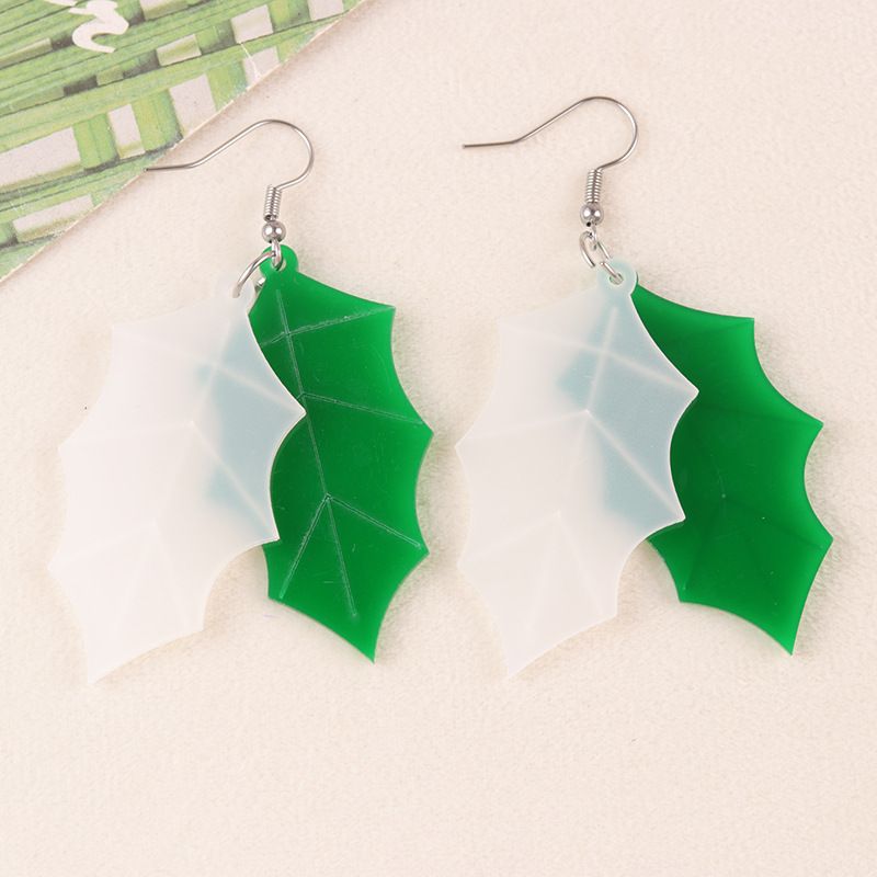 Cartoon Series Acrylic Snowman Cup Flower Personalized Wine Bottle Earrings Jewelry For Women_voghion.com
