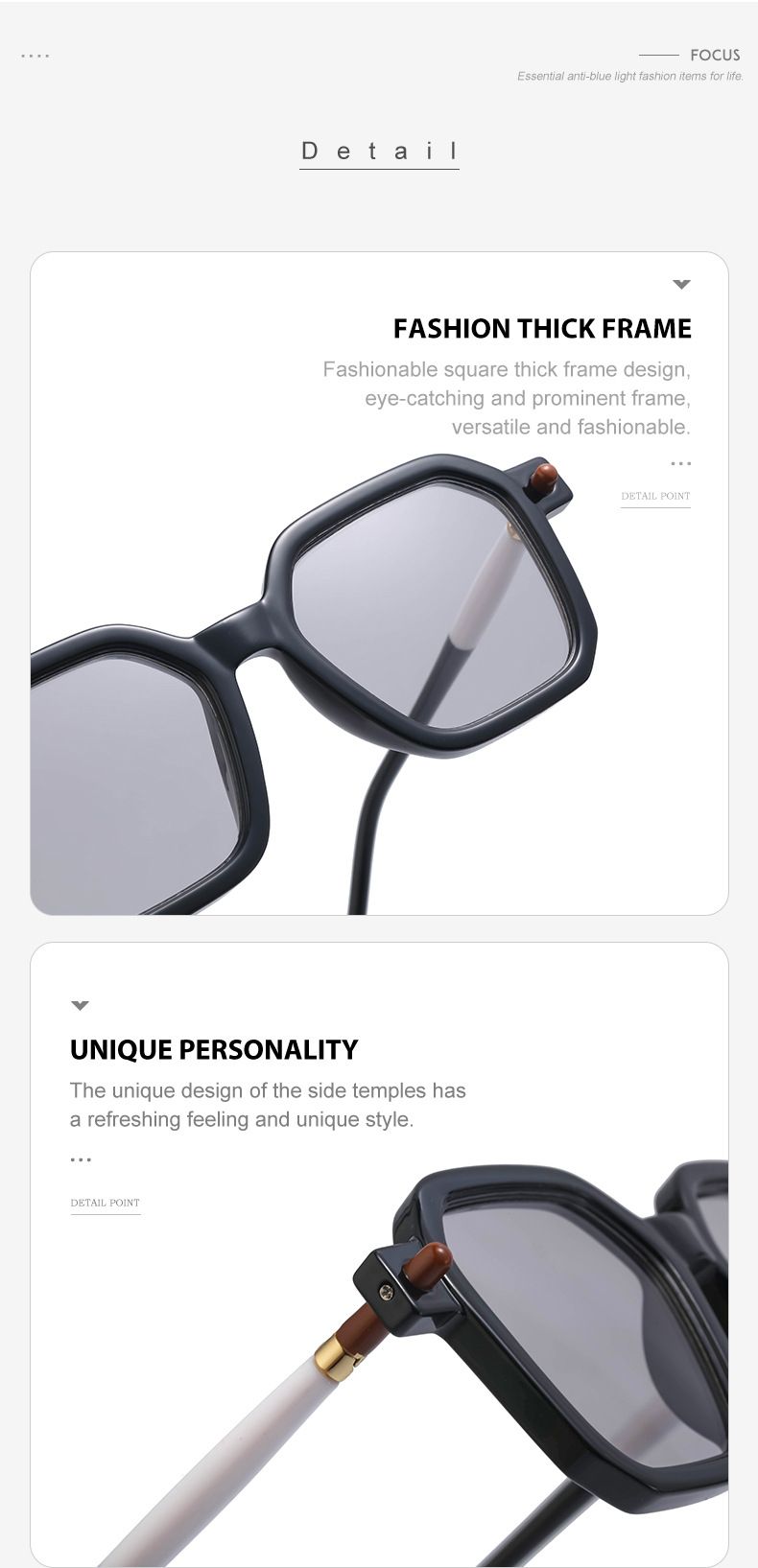 Occhiali da sole unisex Polarizzatore antiriflesso anti-UV Coppia occhiali da sole_voghion.com