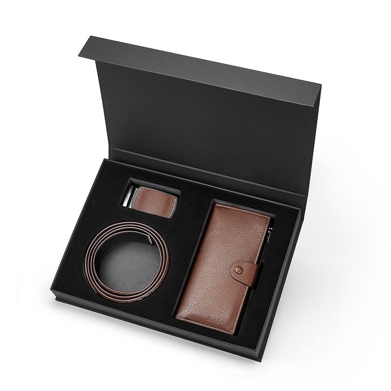 Gürtel-Geldbörsen-Set, Business-Geschenk, Gürtel, Herrengeschenk für Vater und Ehemann, High-End-Geschenk, Hosengürtel, automatische Schnalle, Geschenk_voghion.com