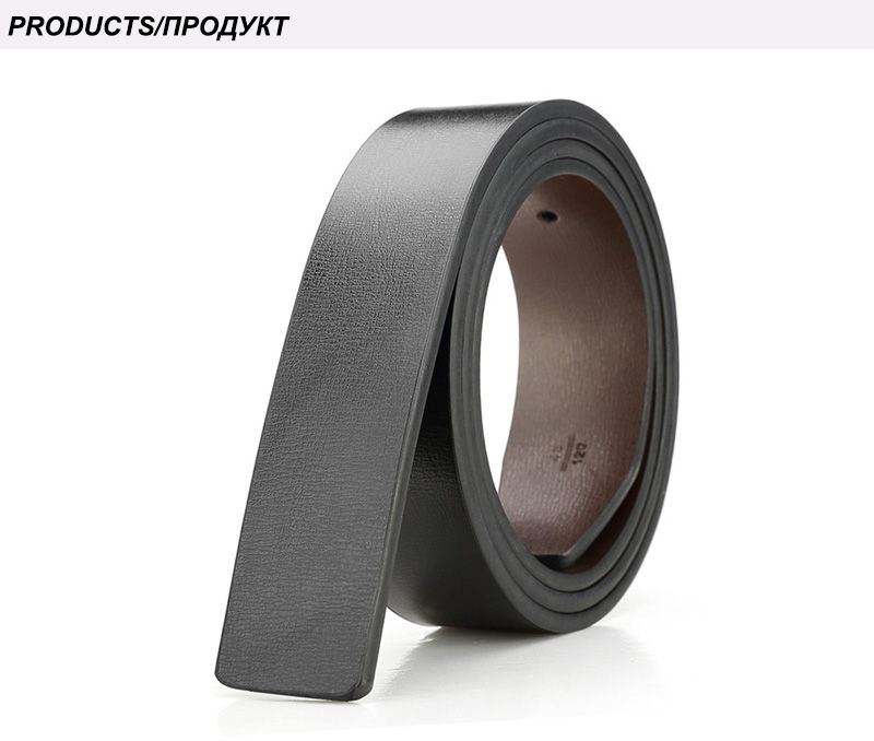 HOT FARINA Double Sided 2nd Layer Quality Genuine Leather for Smooth Slide & Pin 3.3cm Belts Men Cowhide without Buckle_voghion.com