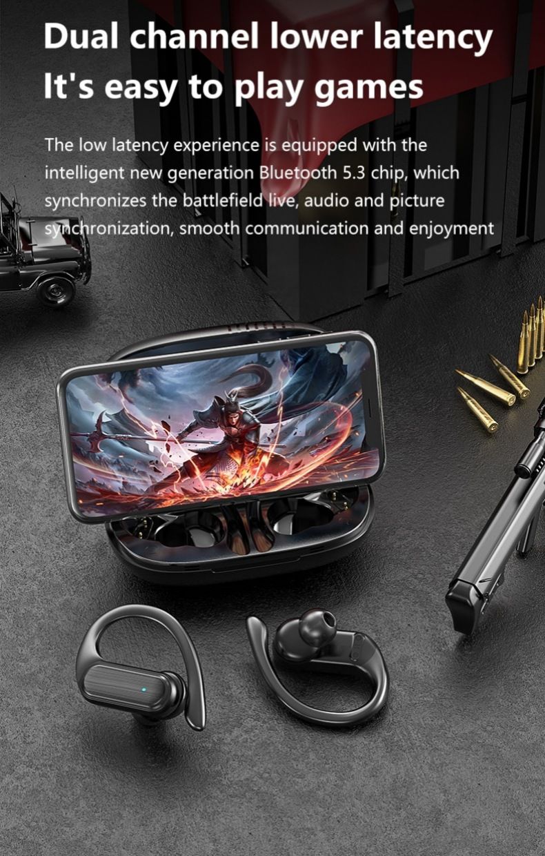 Nová náhlavní souprava Bluetooth s držákem na ucho A520 Bezdrátová kostní vedení Prodej za tepla Dlouhá výdrž baterie Multifunkční náhlavní souprava s vysoce kvalitním zvukem_voghion.com