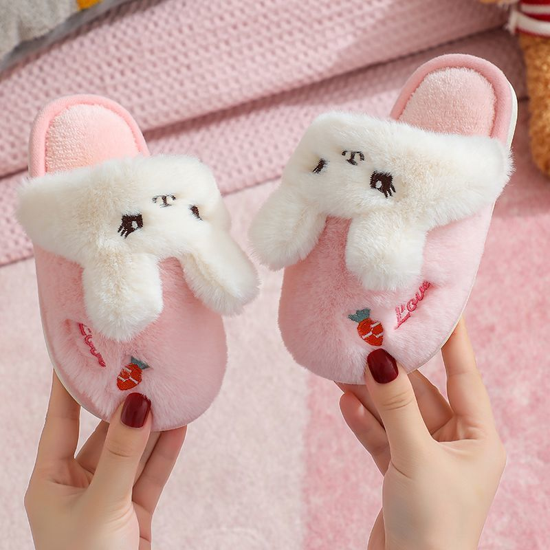 Niedliche Hausschuhe für Kinder und Mädchen aus Memory-Schaum, rutschfest, warm, Fleece, Heimschuhe_voghion.com