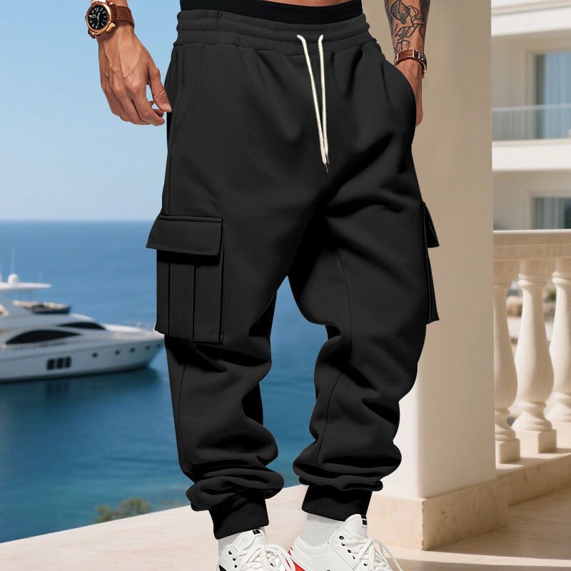 Tactical Cargo Joggers – Fleecegefütterte Arbeitshose für Herren mit mehreren Taschen und verstellbaren Bündchen (S-3XL)_voghion.com