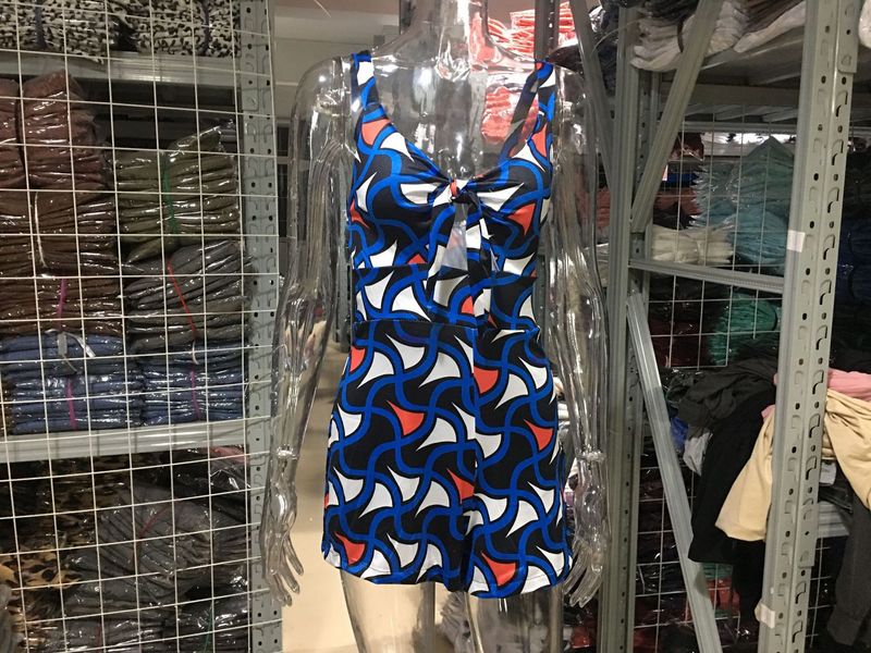 Suitable For All Seasons 2024 New Sexy Strap Chest Bow Tie Print Loose Jumpsuit Shorts_voghion.com