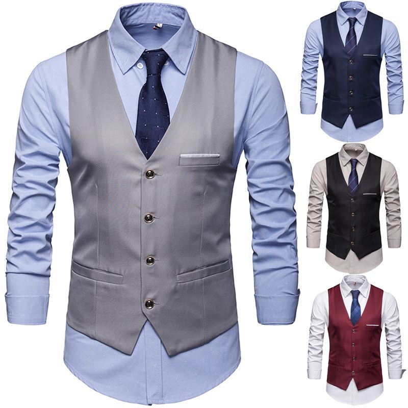New business leisure vest, suit and jacket, men's professional vest_voghion.com
