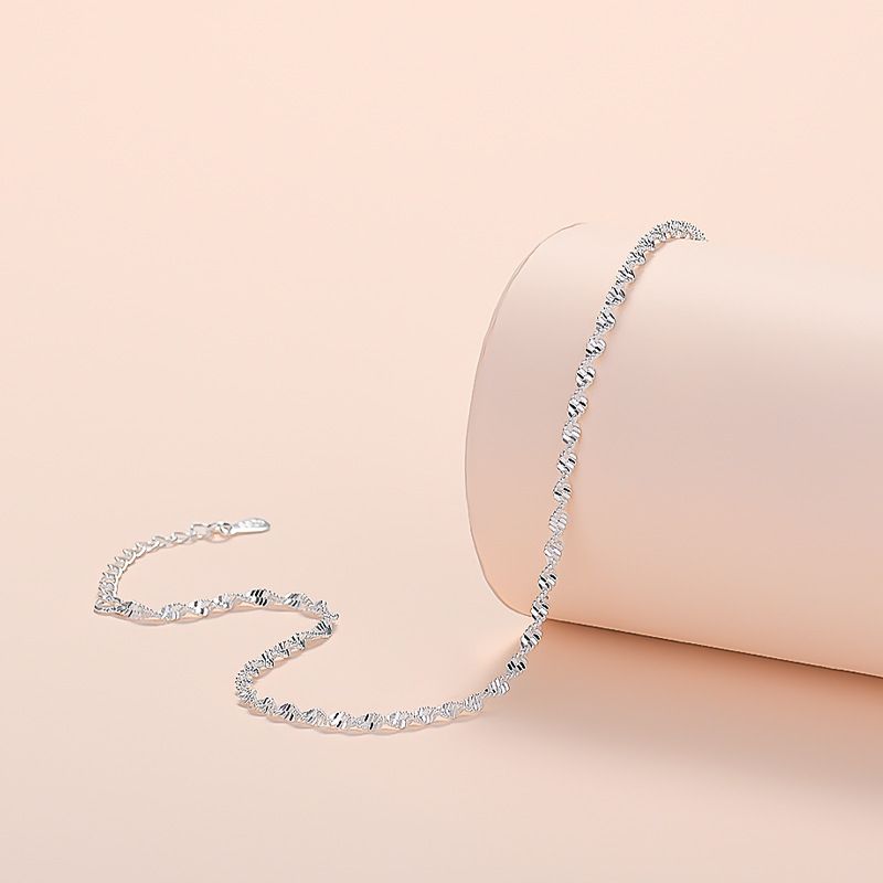 Sparkling Fashion Versatile Cauliflower Chain Anklet Simple Fresh Style_voghion.com