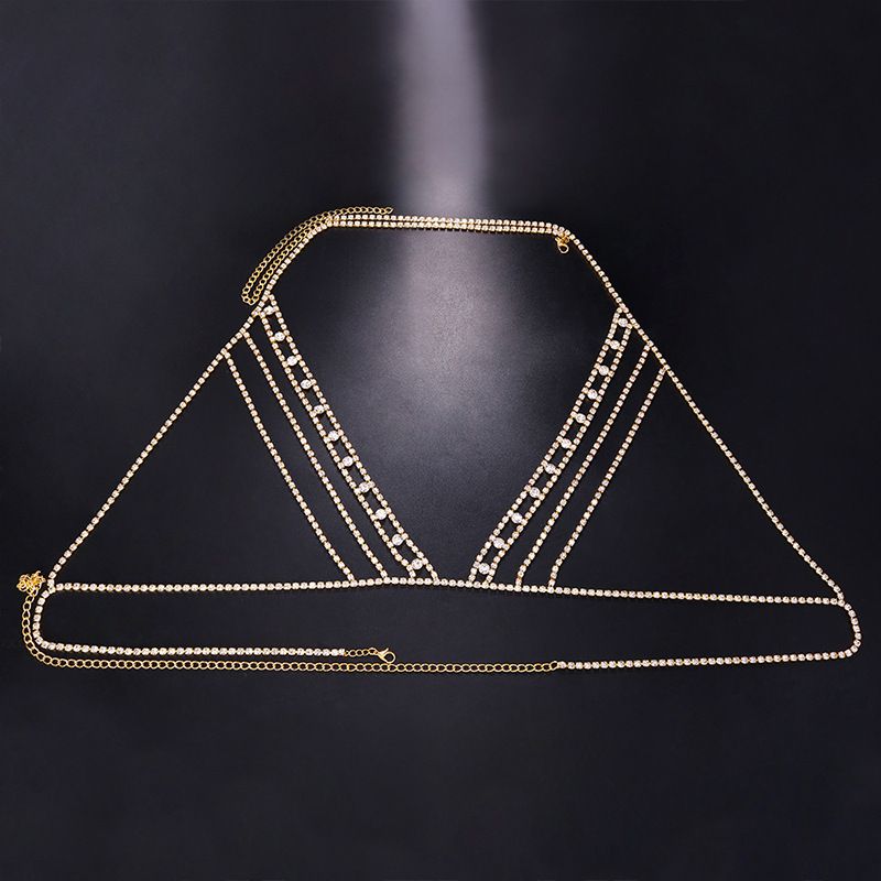 Neue Strass Brustkette für Frauen Sexy Fashion Plaid Einfache Brust Unterwäsche Zubehör Kette_voghion.com