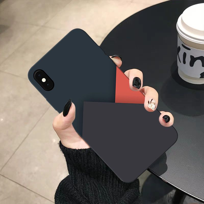 Minimalistischer Farbblock 14 Max Telefon IPhone 12 Pro Matte Soft Case X/11 Stoßfest 13_voghion.com