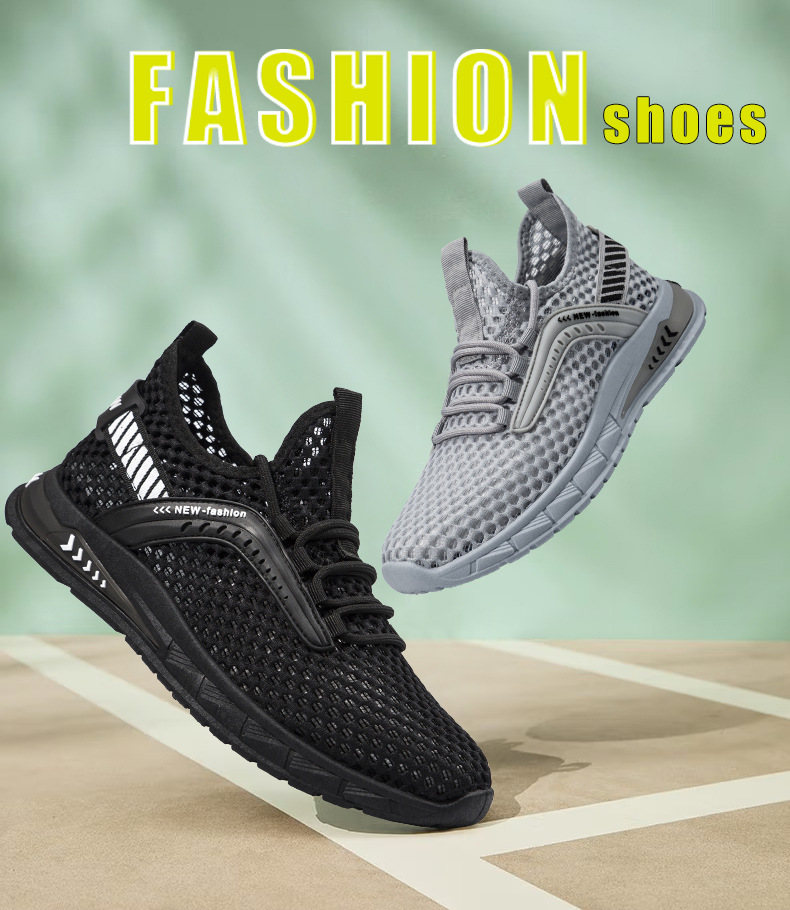 Herren Frühling Sommer Mesh Herren Neue atmungsaktive Low Cut Sport- und Freizeit-Wasserschuhe für Studenten_voghion.com