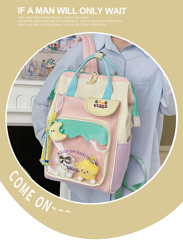 GUIYU Large Capacity Backpack For School & Travel, Lightweight Nylon Backpack With Cushioned Straps, Stylish Unisex Daypack For Teens & Adults_voghion.com