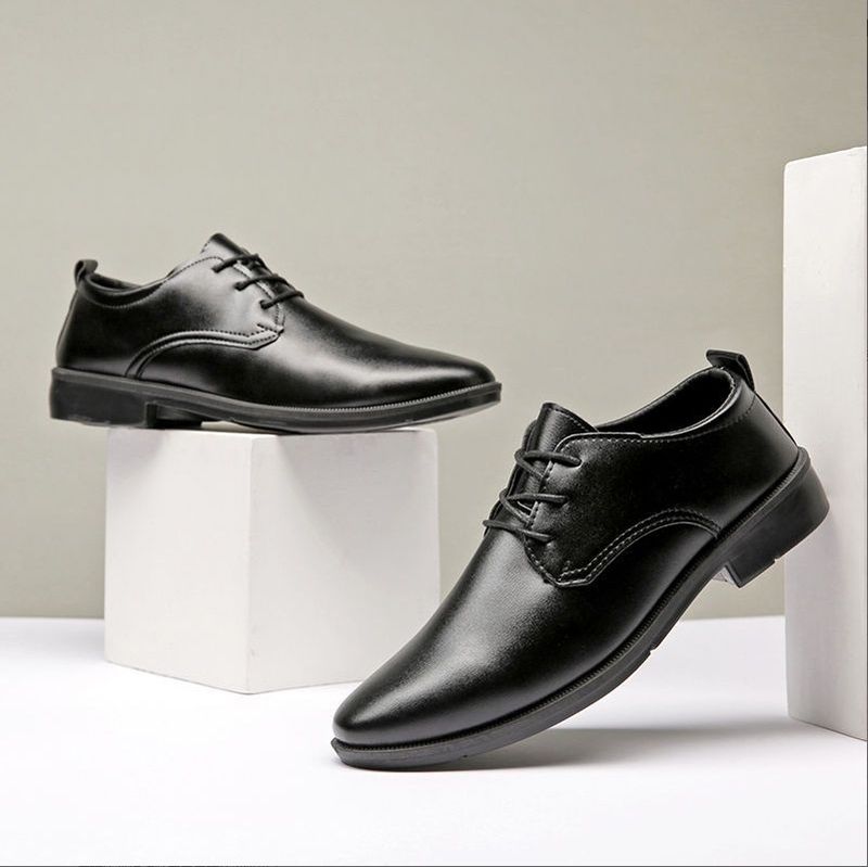Spring And Autumn Formal Business British Style Leather Lightweight Thin Pointed Toe Men's Breathable Versatile Soft_voghion.com