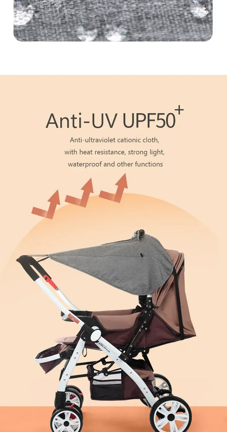 Accesorios universales para cochecito de bebé, parasol con protección UV, parasol para cochecito, parasol para asiento de coche para bebés_voghion.com