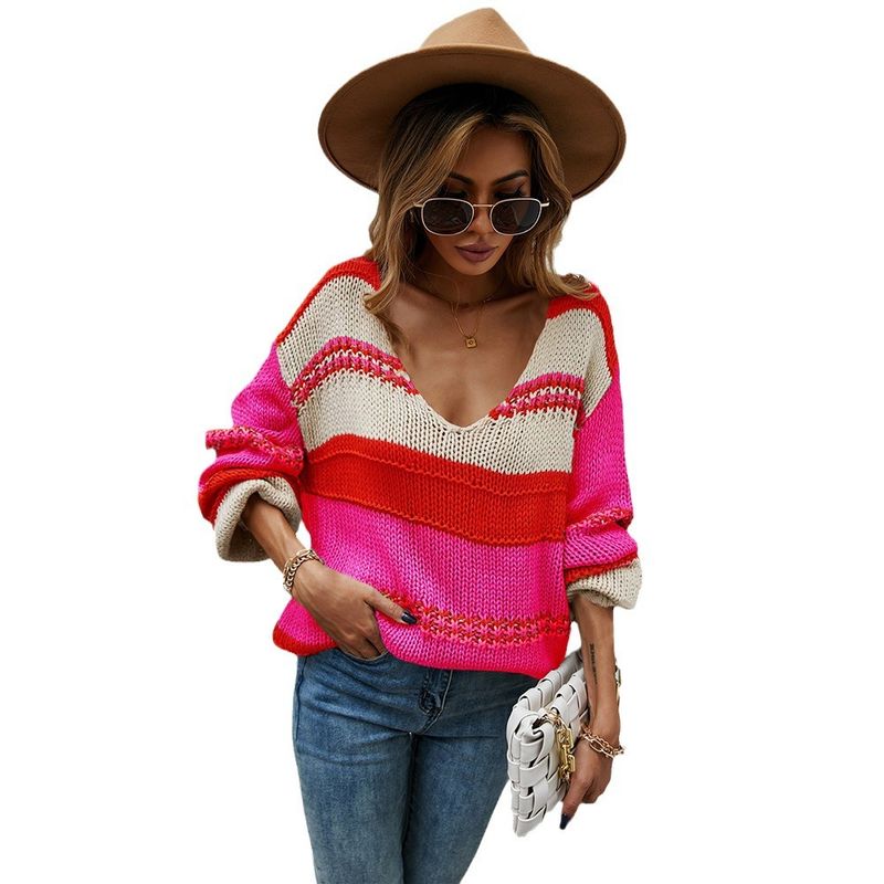 2025 Spring New Loose Plus Size Pullover Knit Sweater For Women_voghion.com